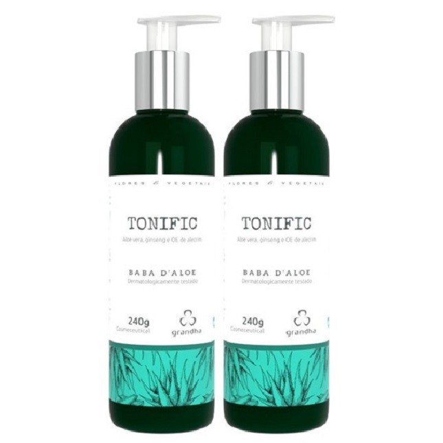 Baba D'aloe  Fortalecimento Capilar com 2 unidades Grandha Tonific Aloe  240 grs Cada Tonificação