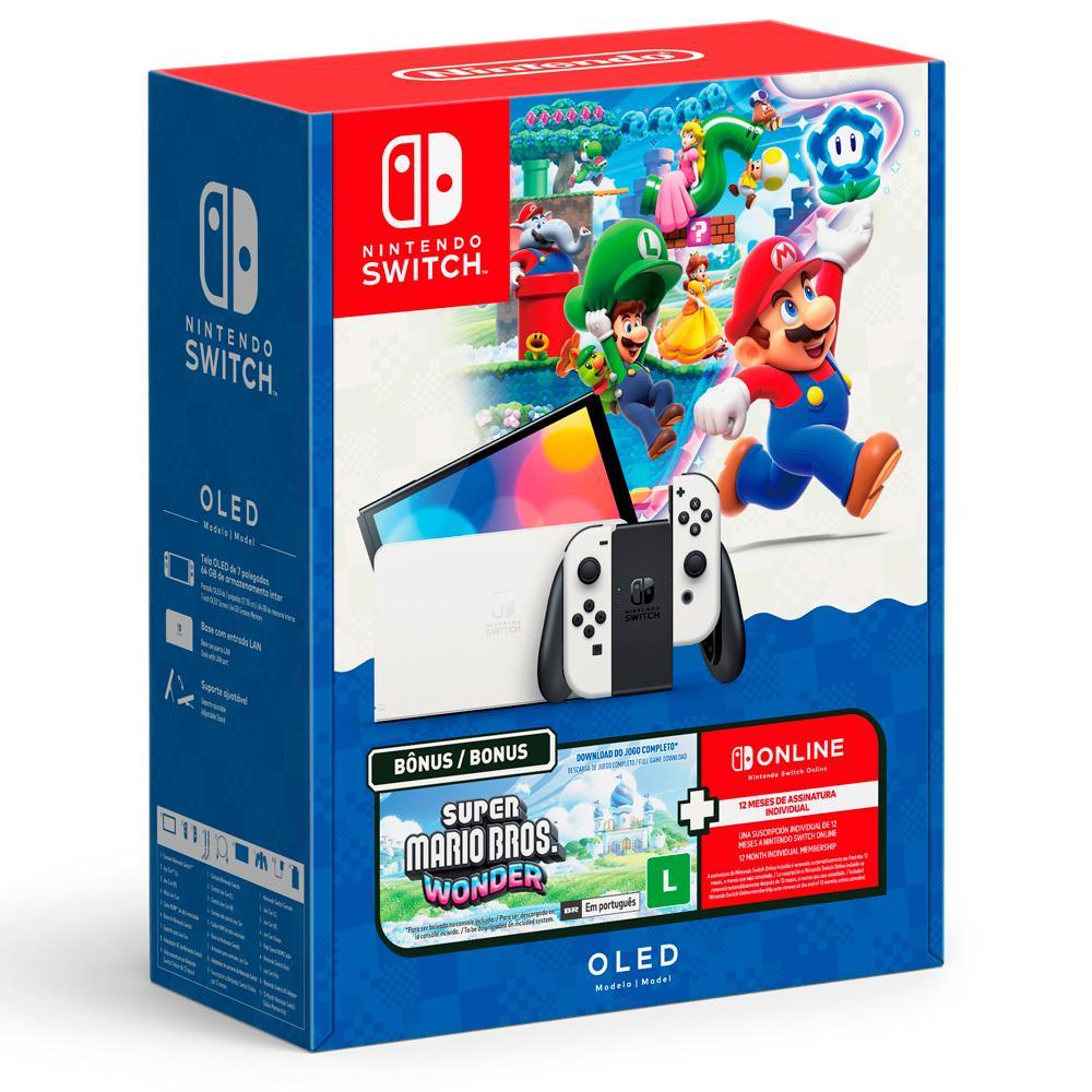 Bundle Nintendo Switch OLED com Super Mario Bros Wonder