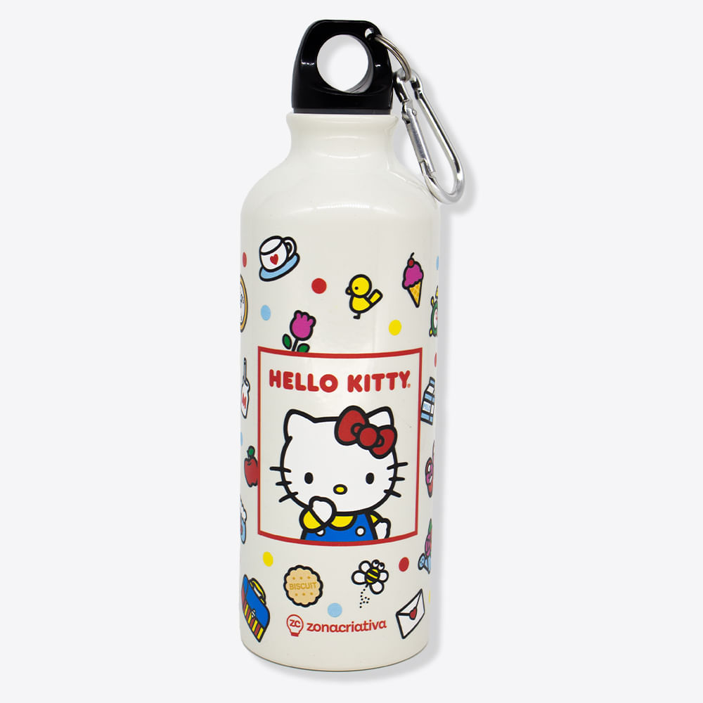Garrafa com Mosquetão Hello Kitty em Oferta na Shopee