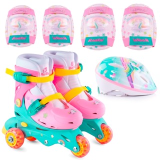Roller Patins Infantil Unicórnio Triline Inline Meninas - Fênix Brinquedos em Oferta na Shopee