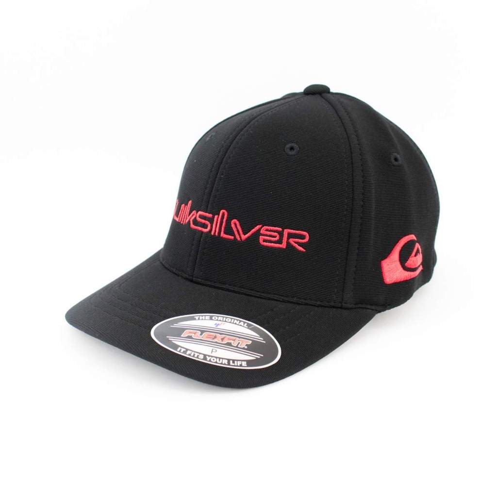 Boné Quiksilver Flexfit Emb Type Down Word Black Juvenil P