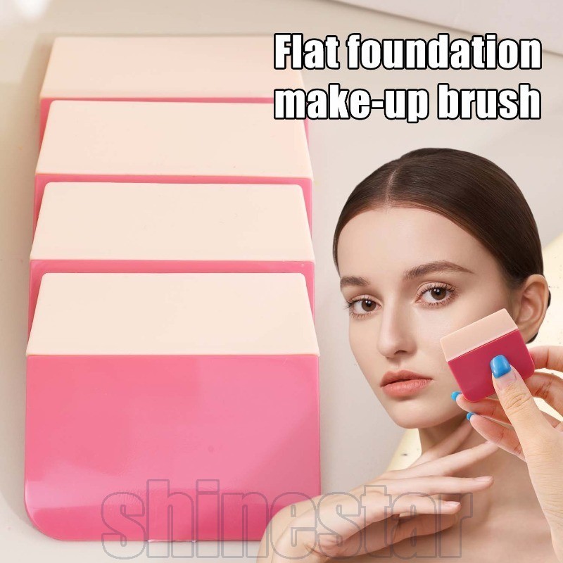 1/2/4 Unidades De Pincel De Base De Silicone-Blush De Contorno Multiuso Sem Rastros-Aplicador Facial De Cabeça Plana Mac
