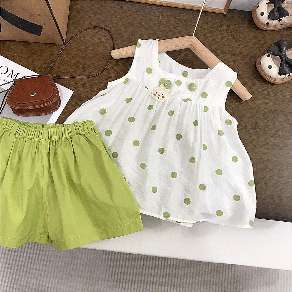 Meninas terno verão roupas infantis verão moda estilo ocidental roupas meninas bebê verão duas peças roupas infanti