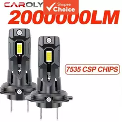 Luzes CANBUS de LED H7 Lâmpada Super Brilhante para Farol de Carro 1:1 Halógena com Ventilador 30W 6000K Branco Lâmpadas