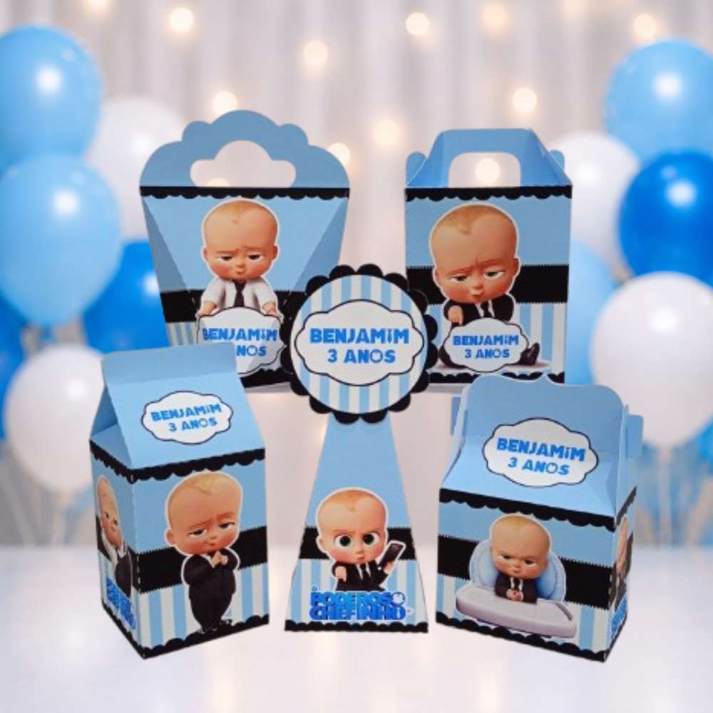 Kit 40 Caixas Poderoso Chefinho Personalizada (Pegue e Monte) kit festa-lembrancinha infantil-caixinhas personalizadas