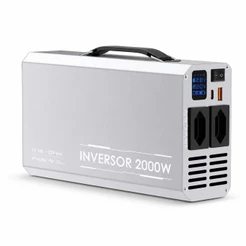 Inversor de Tensão 2000W 12V 24V para 110V 220V Conversor Energia Veicular USB QC3.0 USB C PD 65W