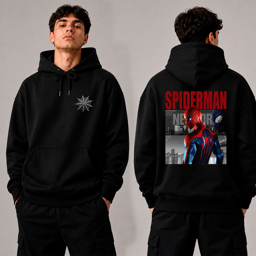 Blusa de Frio Spider Homem Moletom Canguru Unissex Aranha Exclusivo Estampado Flanelado