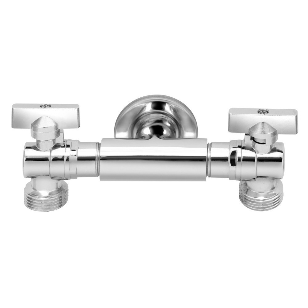 Torneira Dupla Multifuncional Máquina Lavar Secar Tanque Metal Cromada Parede 1/4v Área Serviço Jardim · foto 2