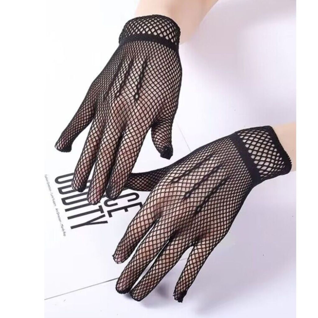 Luvas de malha oca acessórios de casamento nupcial, luvas de renda elástica, multicoloridas opcionais — imagem 2 de 2