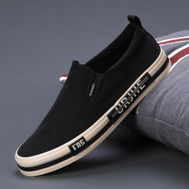Sapatos de pano masculinos 2024 primavera novo estilo sapatos de lona respirável sola macia na moda sapatos masculinos d