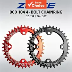 ZRACE BCD104 Roda de corrente para bicicleta MTB CNC de alumínio 7075, dentes estreitos e largos, roda de corrente 32T