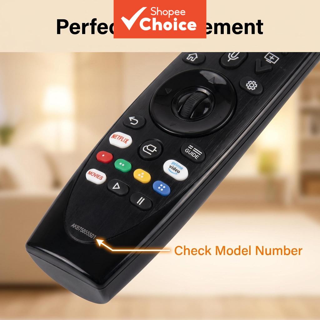 Controle Remoto Magic Motion para LG Smart TV AKB75855501 Voz Bluetooth Substitu