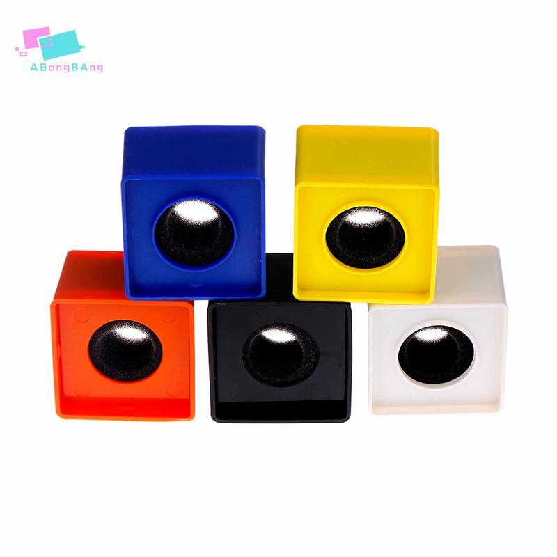 Abongbanghn ABS Quadrado Cubo Em Forma De Entrevista KTV Microfone Logotipo Bandeira Estação Quente 1pc Agradável