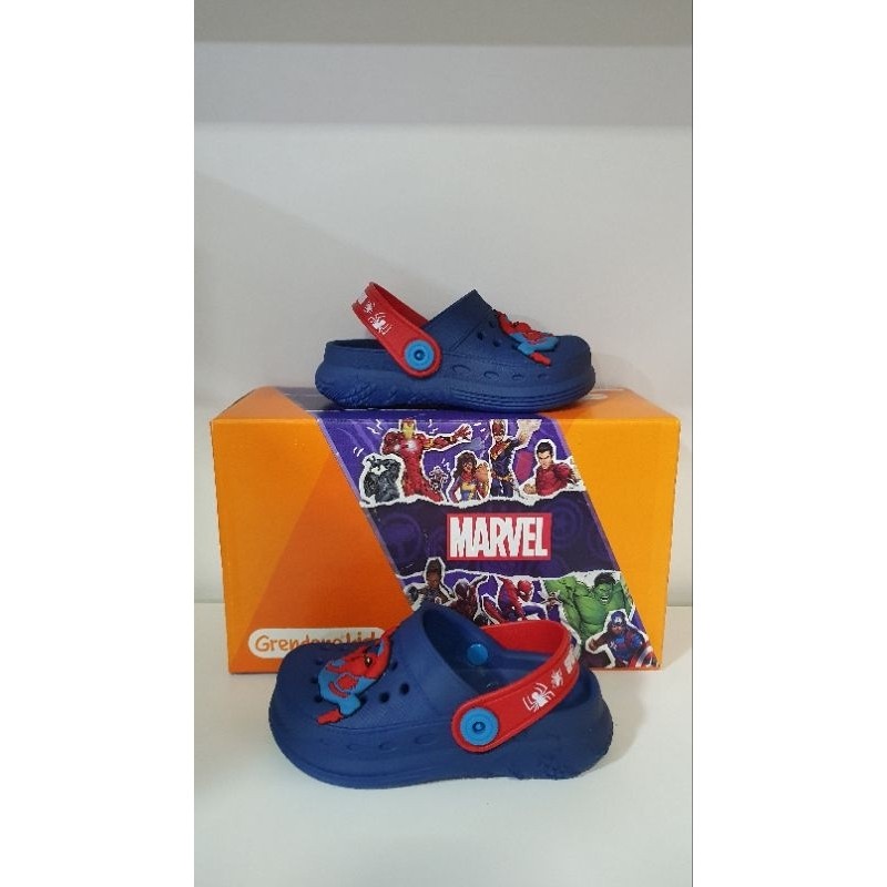 Sandália Babuche Infantil Grendene Homem-Aranha Menino Confortável Leve Original Antiderrapante com Tira Traseira