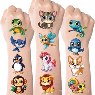 Tatuagens Temporárias Grandes JCFIRE para Crianças, 102 Estilos Variados de Adesivos de Animais Fofos, Lembrancinhas de 