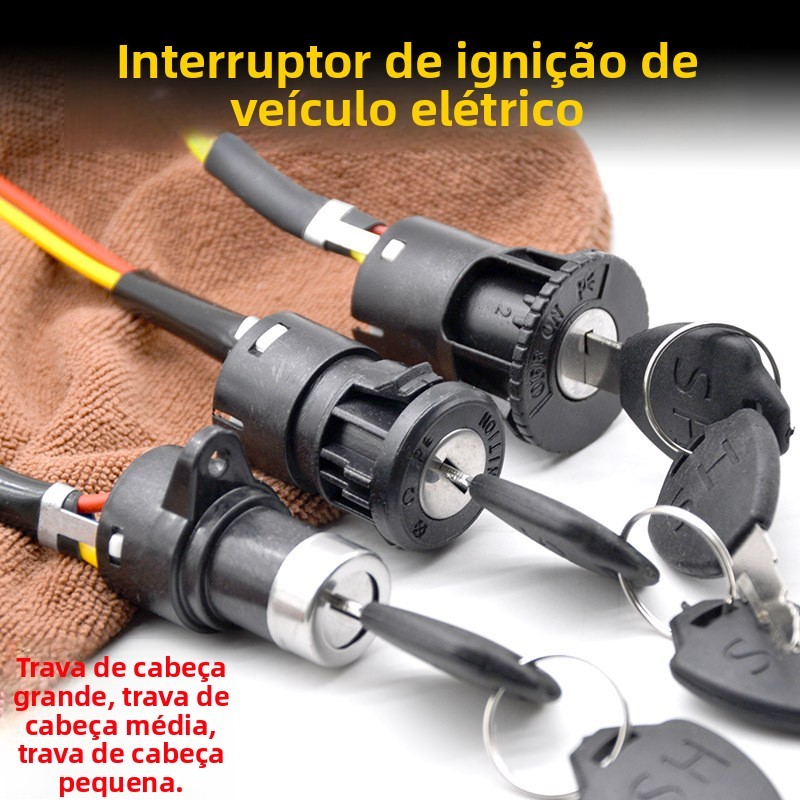 Bloqueio de chave de bicicleta elétrica grande médio pequeno fechadura de porta elétrica bicicleta elétrica bloqueio de 