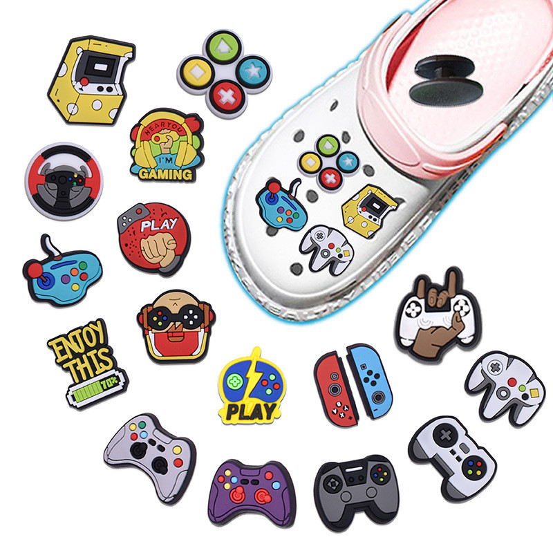 DIDOU Julho Novos Encantos De Sapato Acessórios console De Videogame Sandálias Pingente Botão Pinos Moda Presentes Fivel