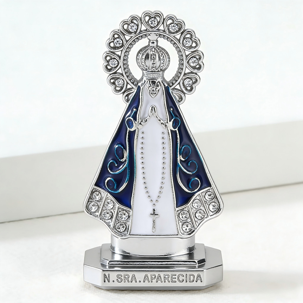 Imagem Nossa Senhora Aparecida Para Painel De Carro De Metal Dupla Face