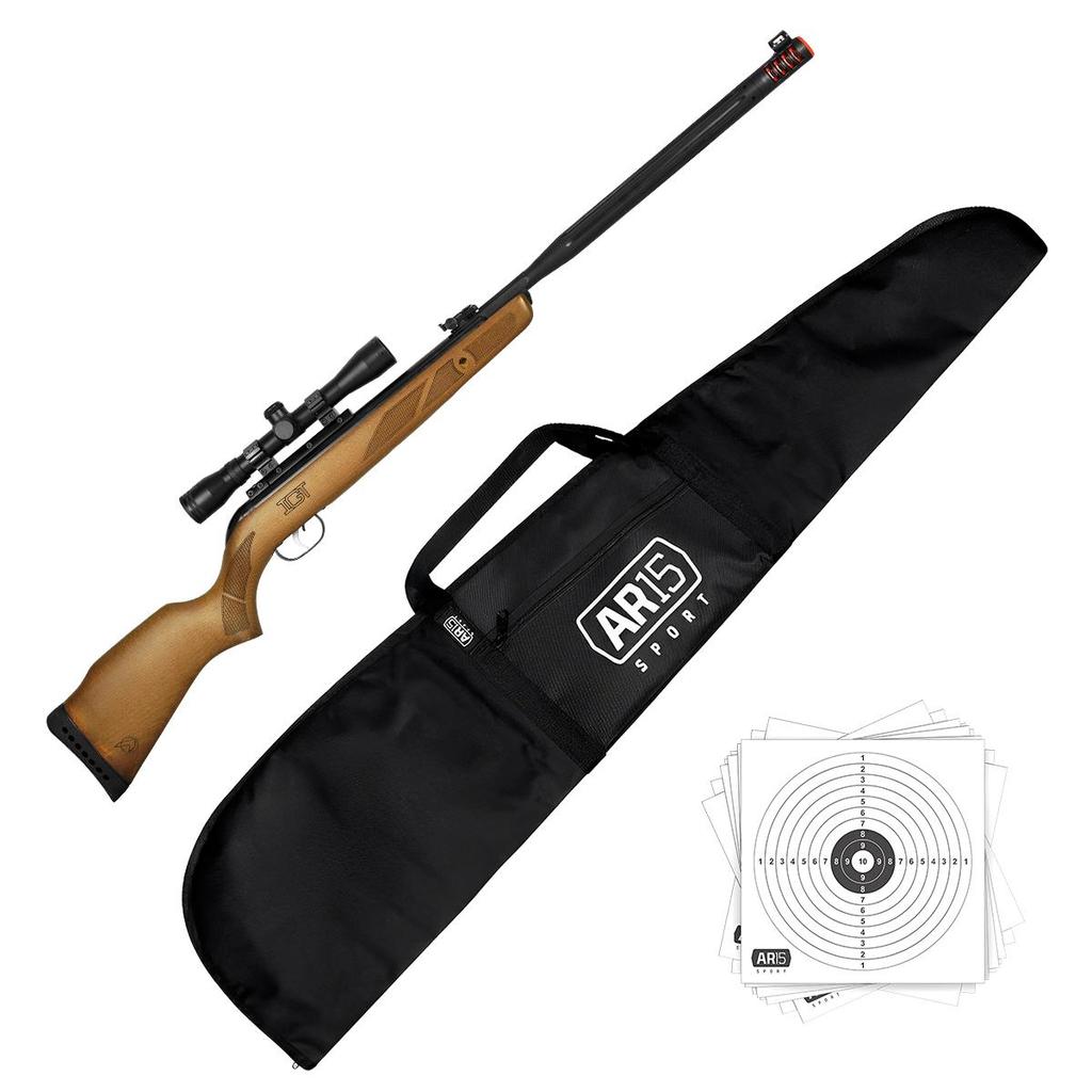 Carabina 5.5 Gamo Hunter madeira IGT 80kg + Capa Acolchoada