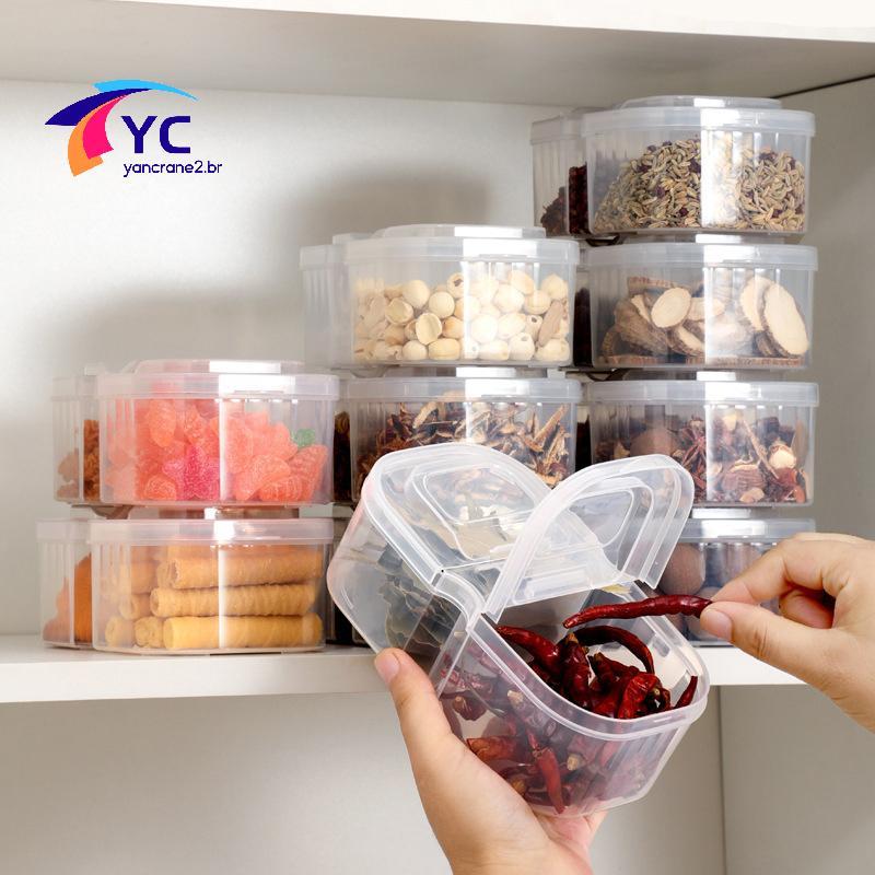 YCBR Recipientes Separados De Armazenamento De Alimentos Para Geladeira Com Tampa De Vedação Caixa Fresca Organizador De