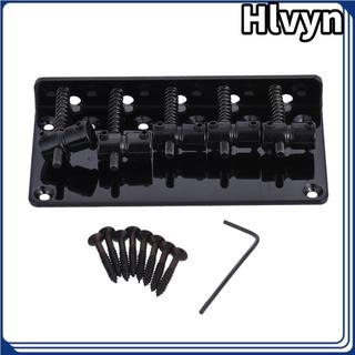 Conjunto de ponte de 5 selas Hlvyn-br para substituição de peça de baixo elétrico de 5 cordas preto