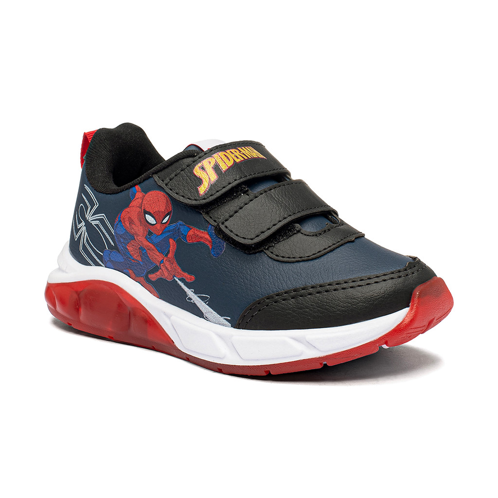 Tenis Infantil Meninos Led Spiderman Conforto Disney Original