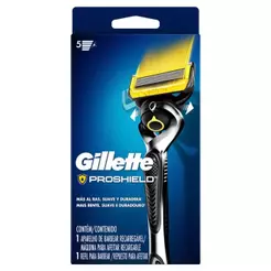 Gillette Proshield Aparelho De Barbear Recarregável + 1 Refil Para Barbear