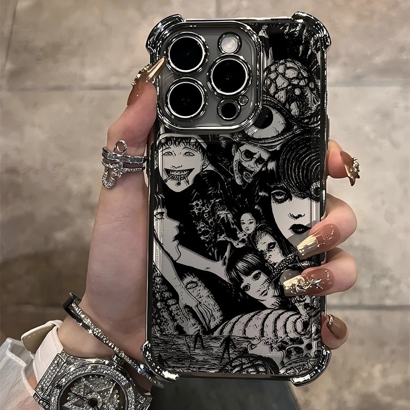 Capa de quadrinhos de terror Junji Ito para Samsung A16 A06 A35 A55 A25 A05s A15 A54 A34 A24 A14 A05 A04 A04e A13 A73 A5