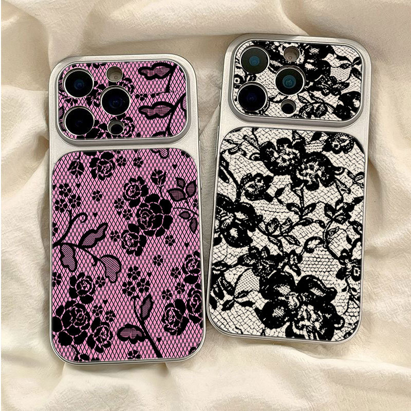 Moda Rendas Impresso Caso De Couro Para Samsung A57 A06 A16 A15 A55 A07 A35 A54 A37 A26 A05 A34 A36 A14 Capa