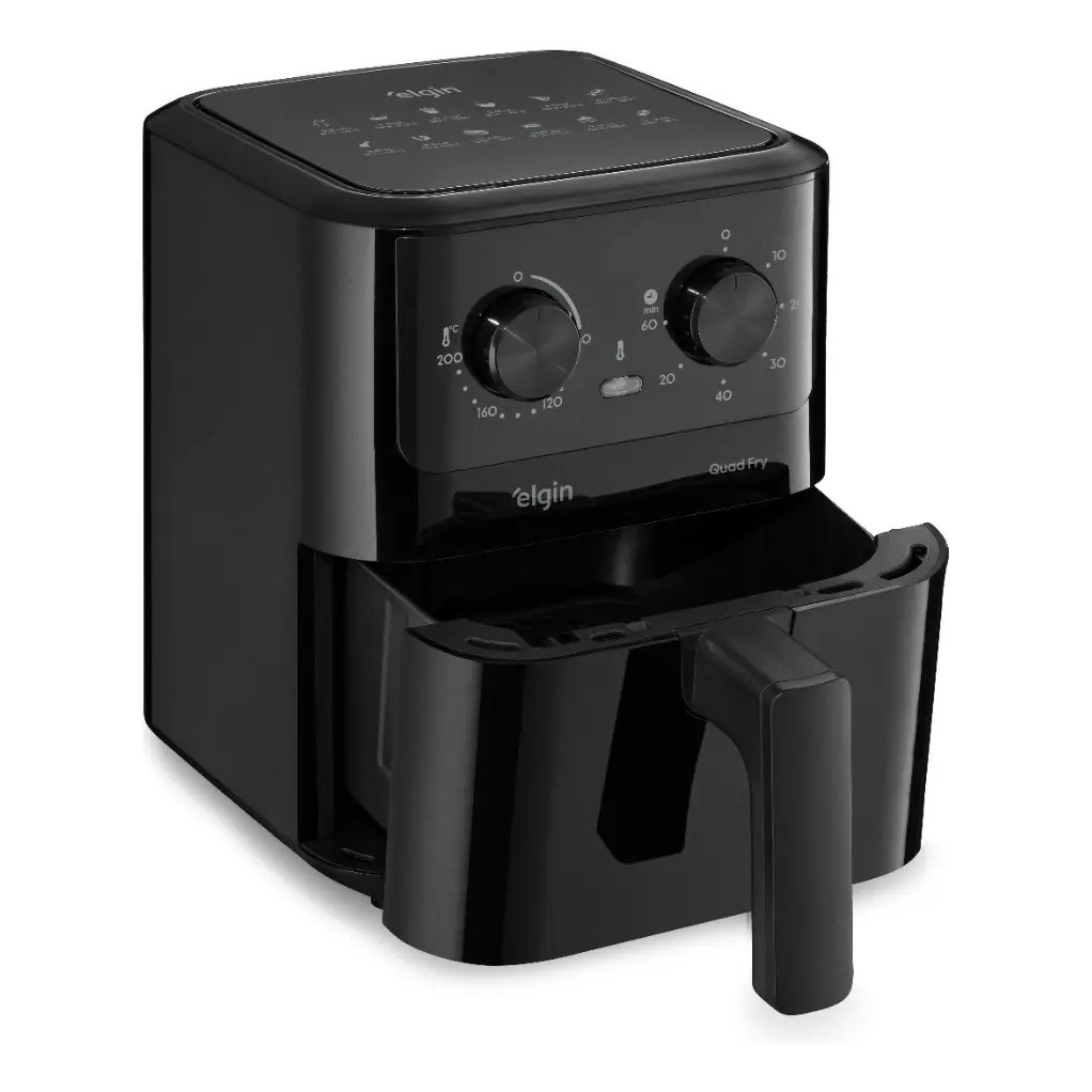 Fritadeira Elétrica Air Fryer Quad Fry 4,2 L,1400w Preto Elgin 127