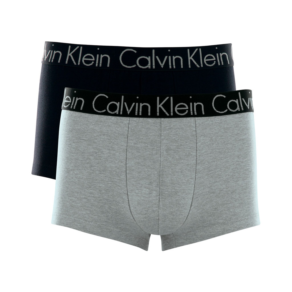 Kit com 2 Cuecas Calvin Klein Low Rise Trunk Cotton Cueca Box Premium Cueca Masculina Calvin Klein