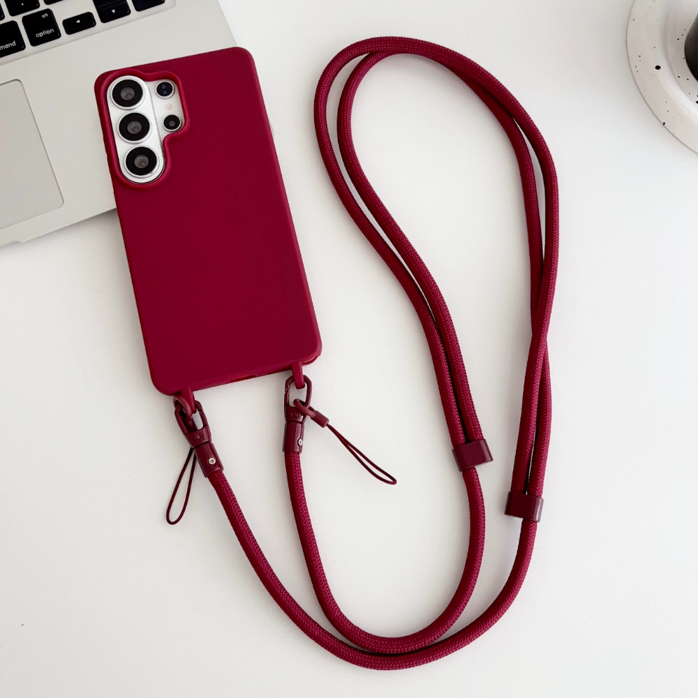 Capa De Telefone TPU Macia Com Cordão Longo Para Samsung Galaxy A18 A17 A08 A07 A24 A23 A22 A16 A15 A14 A13 A12 A06 A05S