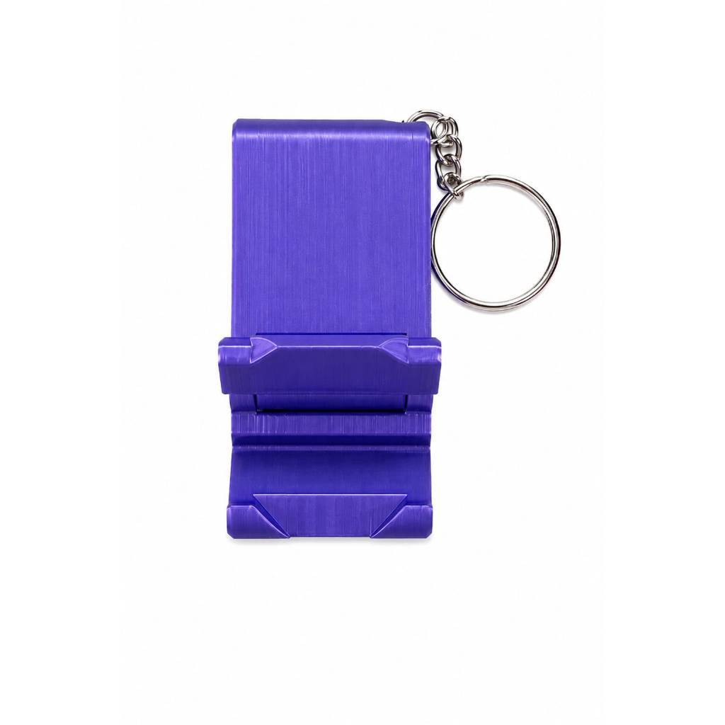 Chaveiro Suporte para Celular Dobrável + Abridor de Lata Portátil Universal Compacto Resistente