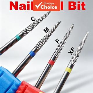 Kit 4 peças Ponta de Tungstênio Color Mark, Brocas para Unhas, Removedor de Gel C/M/F/XF para Manicure