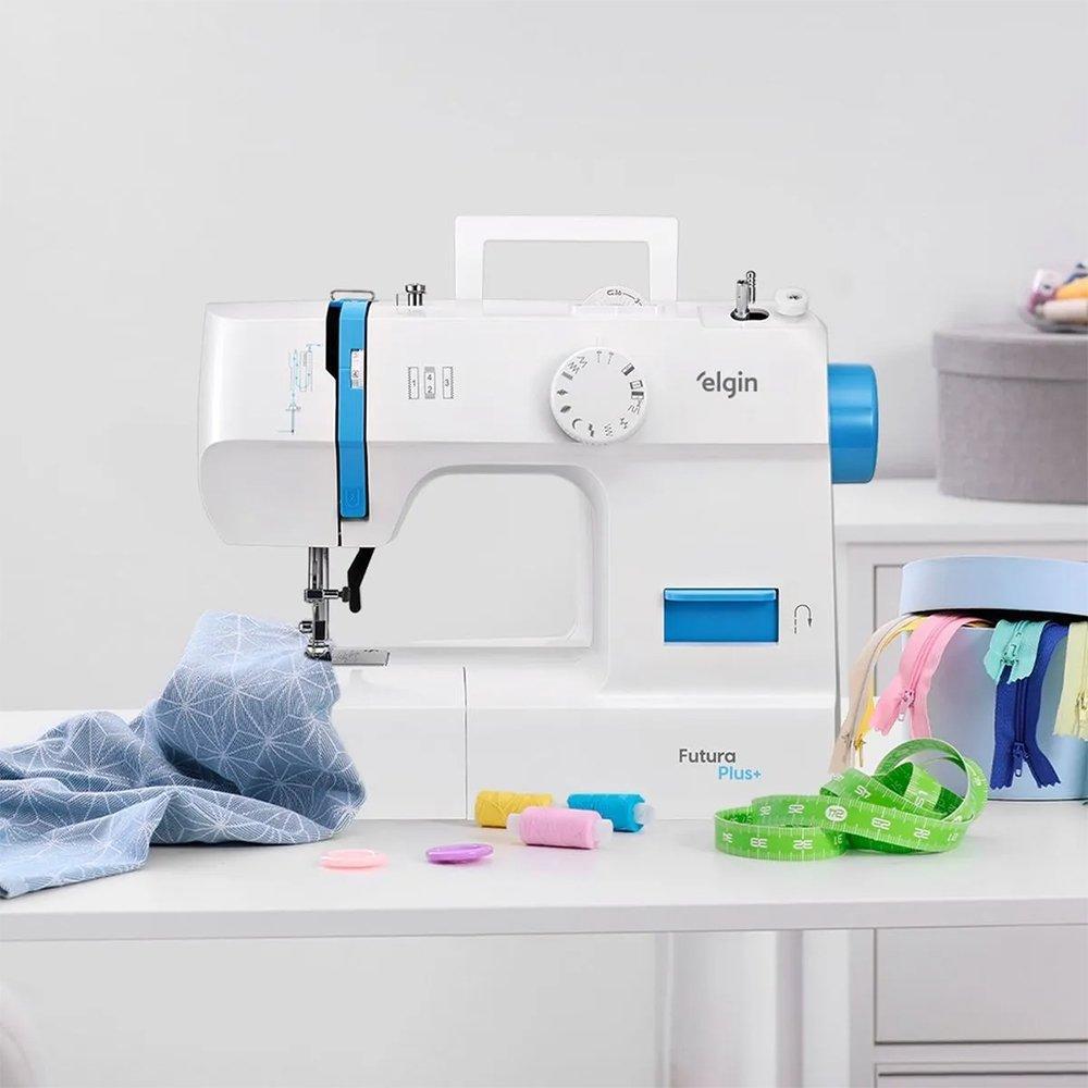 Máquina de Costura Portátil Elgin Futura Plus JX2052 Branco — imagem 2 de 2
