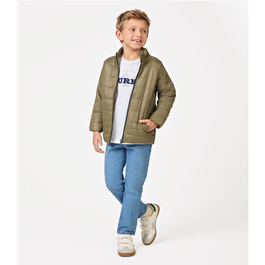 Jaqueta Puffer Infantil em Microfibra Trick Nick Verde