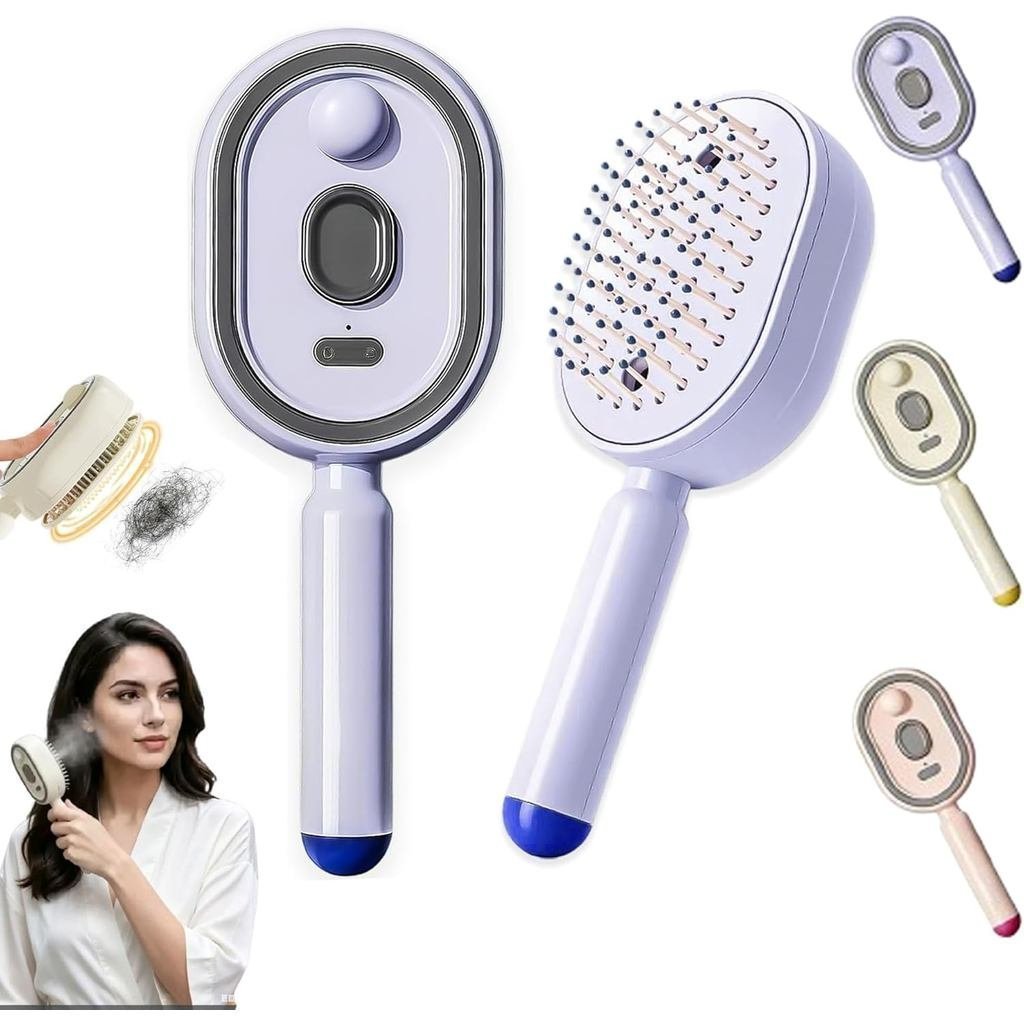 Escova de cabelo de spray e massagem elétrica 3 em 1 pente de massagem de almofada de ar de spray elétrico