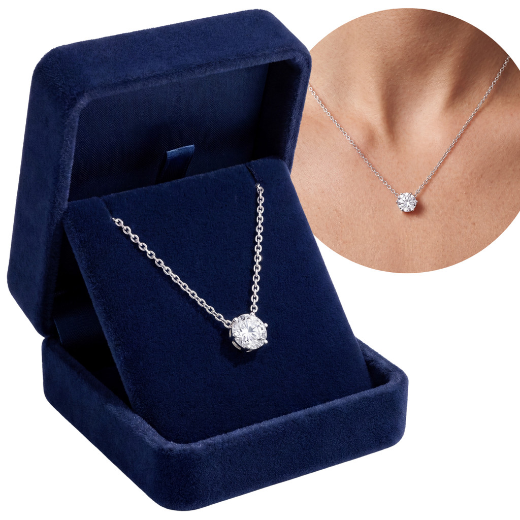 Colar Pingente Ponto de Luz Solitario Zirconia 45cm Folheado Ouro 18k ou Prata 925 Feminino Gargantilha Delicada