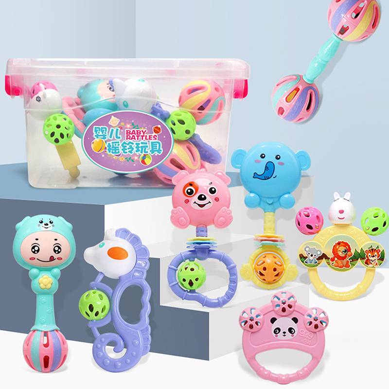 SUPERTOY 1/7 Pçs Recém-Nascido Sensorial Mordedor Jogos De Desenvolvimento Do Bebê Chocalhos Brinquedos Educativos Brinq