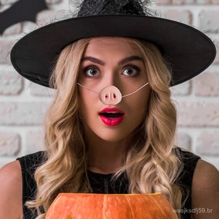 Macio Bonito Nariz De Porco Brincadeira Rosto Decoração-Dia Das Bruxas Cosplay Adereços De Focinho-Simulação De Borracha