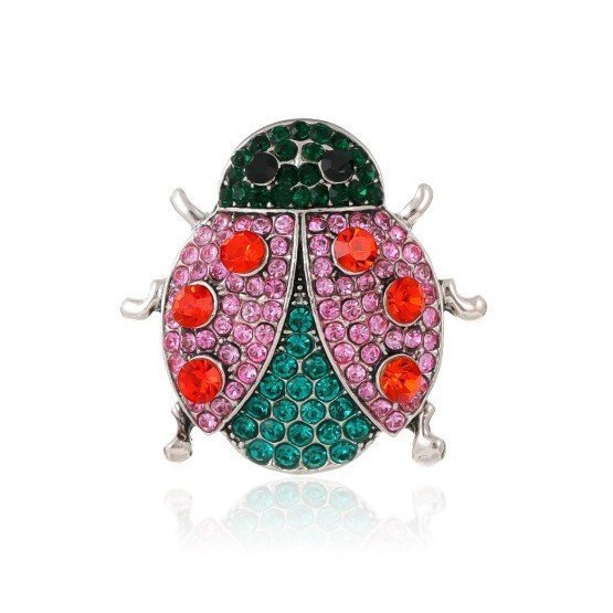 Broche joaninha de sete estrelas diamante acessórios de roupas Premium-pino para ocasiões de férias | Presente feminino