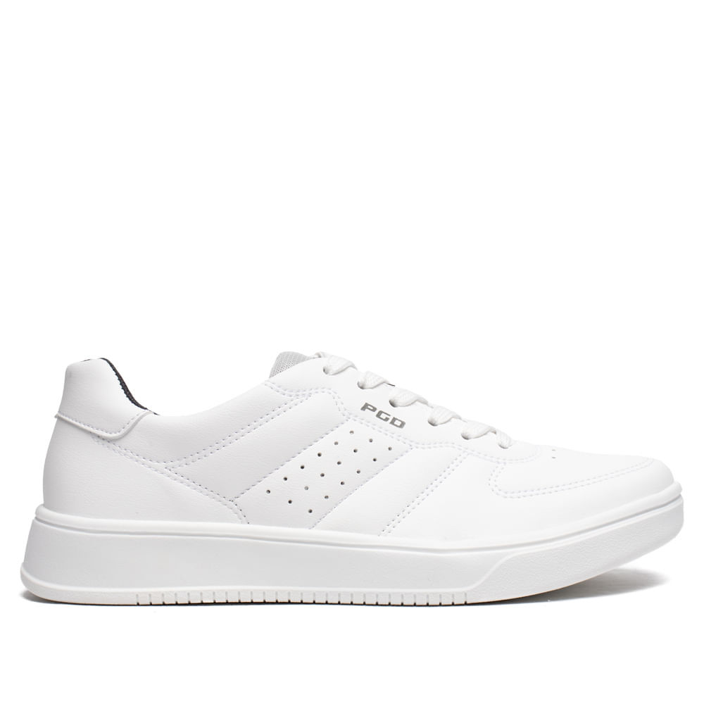 Sapatênis Masculino Pegada Casual Microfibra Branco
