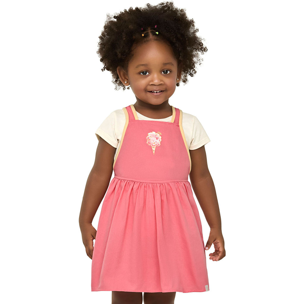 Conjunto Infantil Menina Algodão Doce Elian Bege