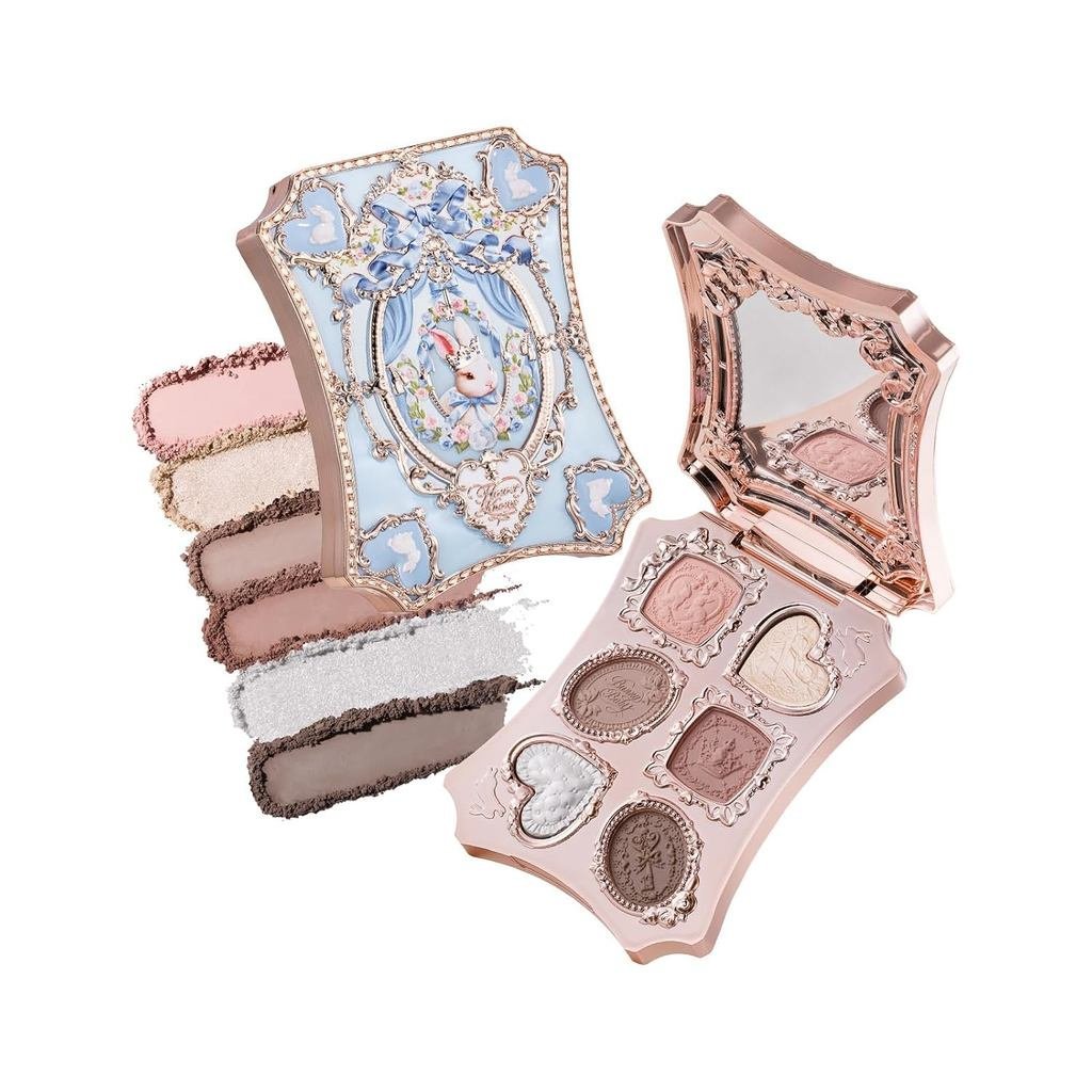 Paleta de Maquiagem Flower Knows Bunny Garden com 6 Cores, Cool Taupe Nude |   4 tons matte e 2 tons cintilantes, fórmul