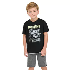 Conjunto Infantil Menino Rocking Elian Preto