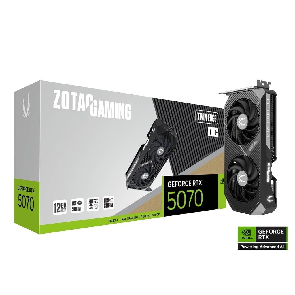 Placa De Vídeo GPU Zotac Gaming Geforce Rtx 5070 12gb 192 Bits Gddr7 Twin Edge O