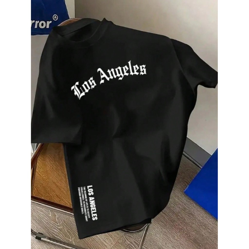 Camiseta Masculina Los Angeles Camisa 100% Algodão Fio 30.1 Estampada Blusa Lançamento Estampada Gola Redonda
