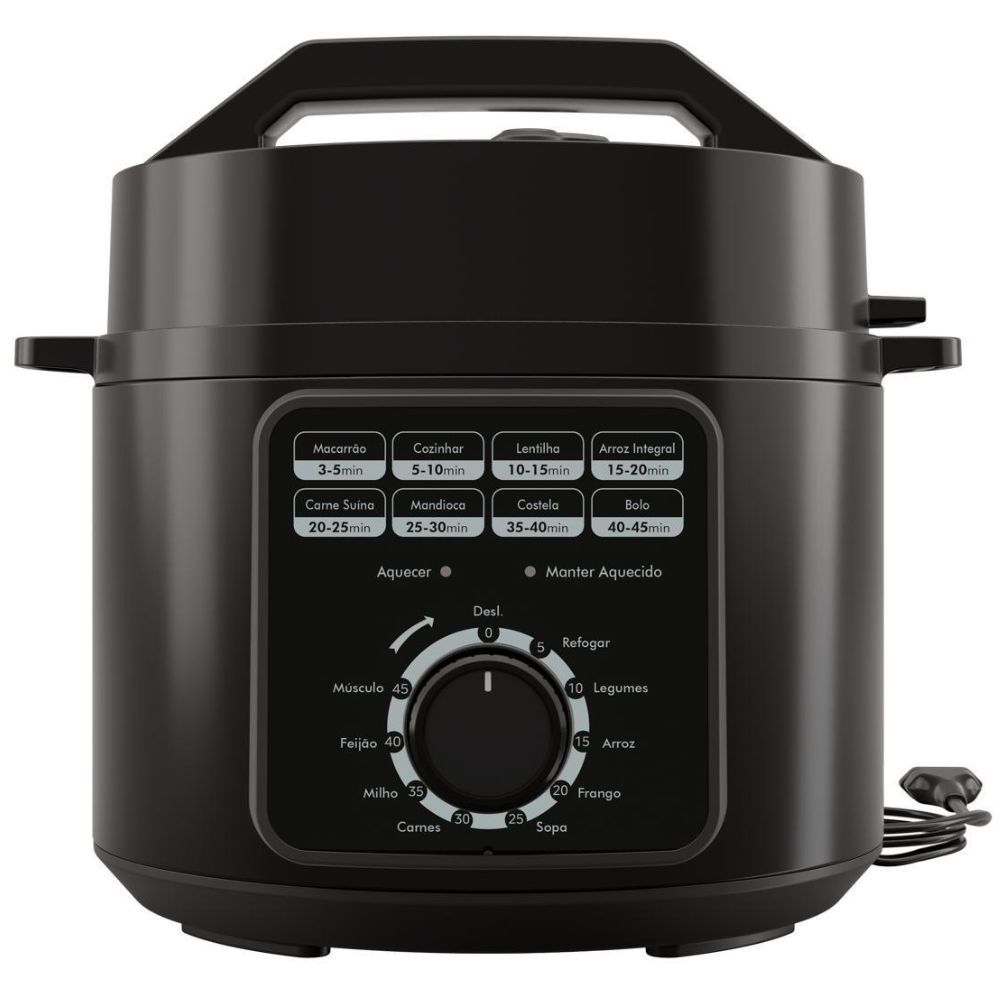 Panela de Pressão Elétrica Philco PPP04B 4 Litros 900W Redstone 9 Funções Para Arroz feijão e Carnes