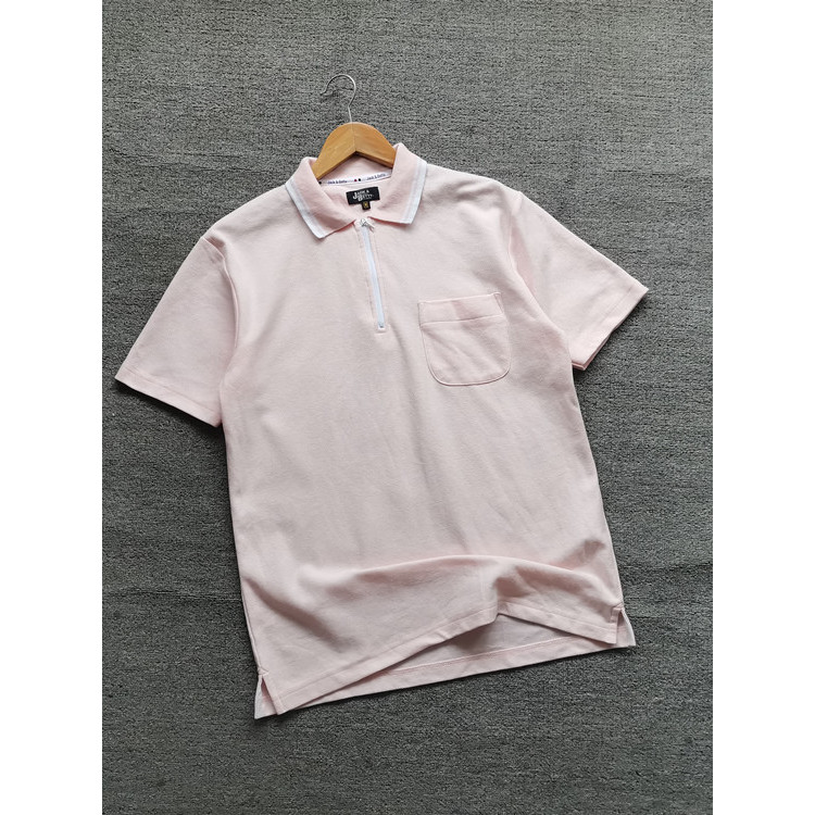 Comércio exterior pedido Original exportação pedido japonês masculino primavera verão malha algodão lapela zíper Casual 