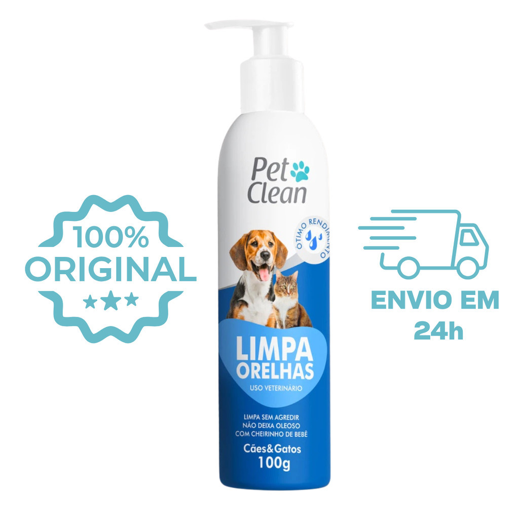 Limpador de Orelhas e Ouvidos Pet Clean 100g Gel Cães Gatos